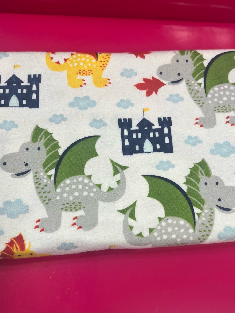 Joann Fabrics’ Dragons and Castles Cotton Flannel Fabric 56” - 44” wide